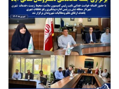 برگزاری جلسه ساماندهی دستفروشان معالی‌آباد